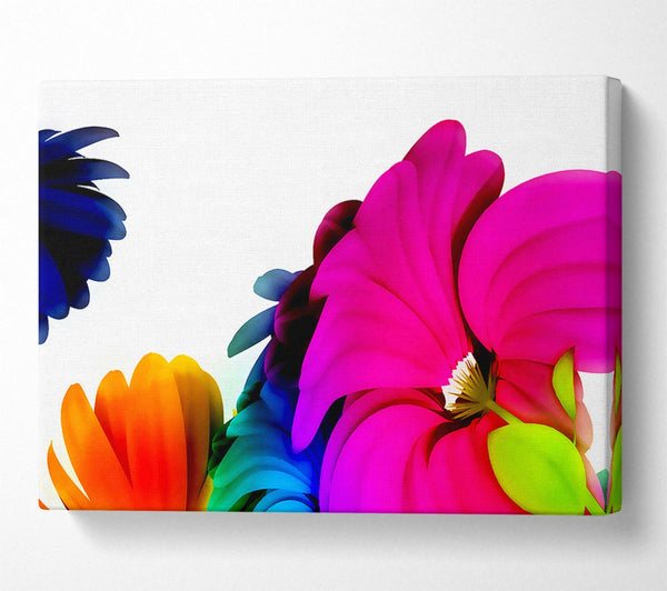 Vibrant Flower Glow Canvas Print