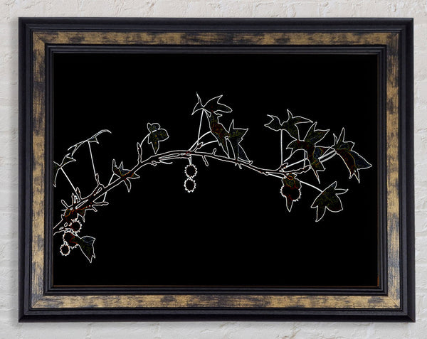 Abstract Neon Floral 33 Framed Print