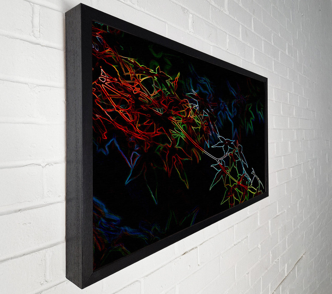  A Canvas Print of Abstarct Neon Floral 08 Canvas Art