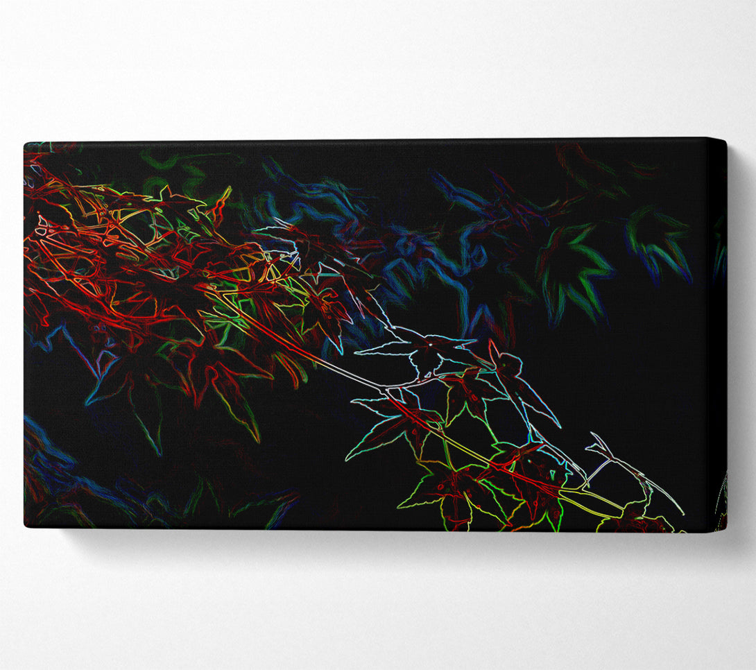  A Canvas Print of Abstarct Neon Floral 08 Canvas Art