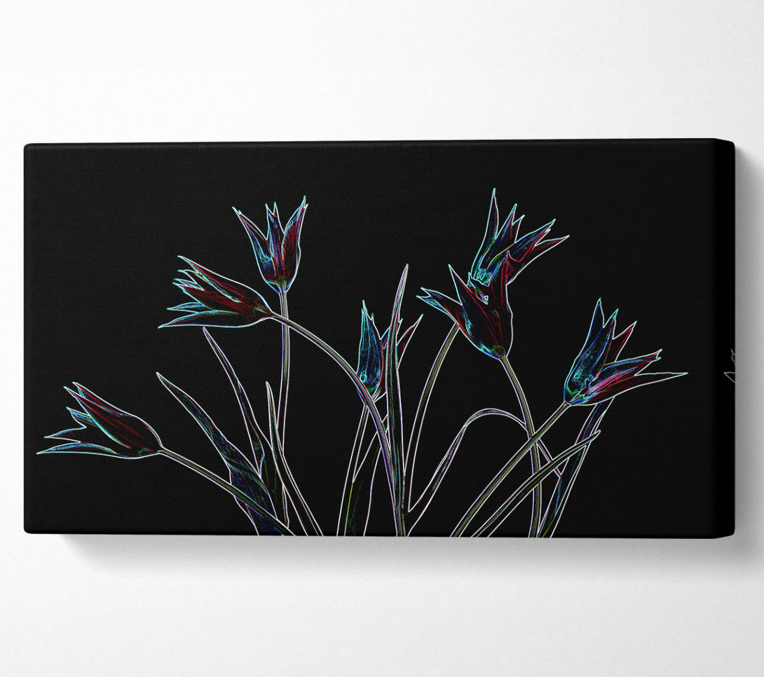  A Canvas Print of Abstarct Neon Floral 31 Canvas Art