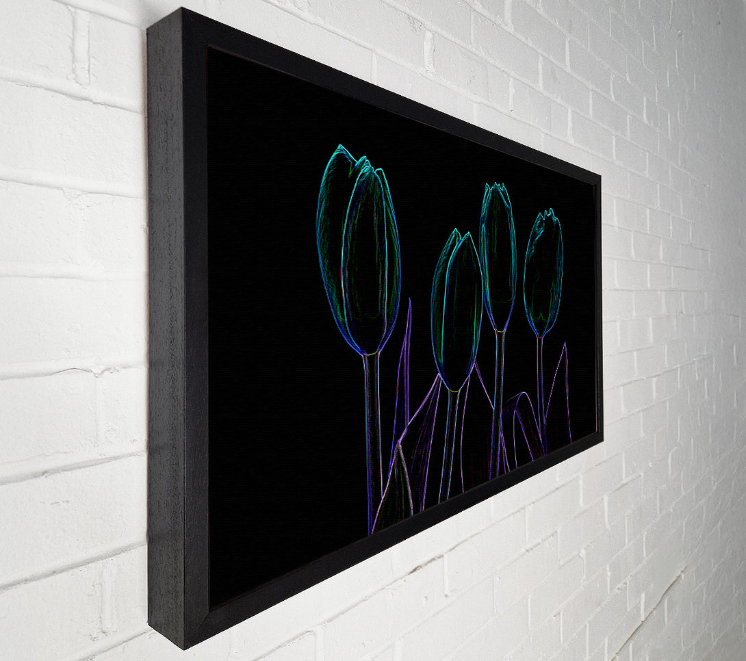  A Canvas Print of Abstarct Neon Floral 30 Canvas Art