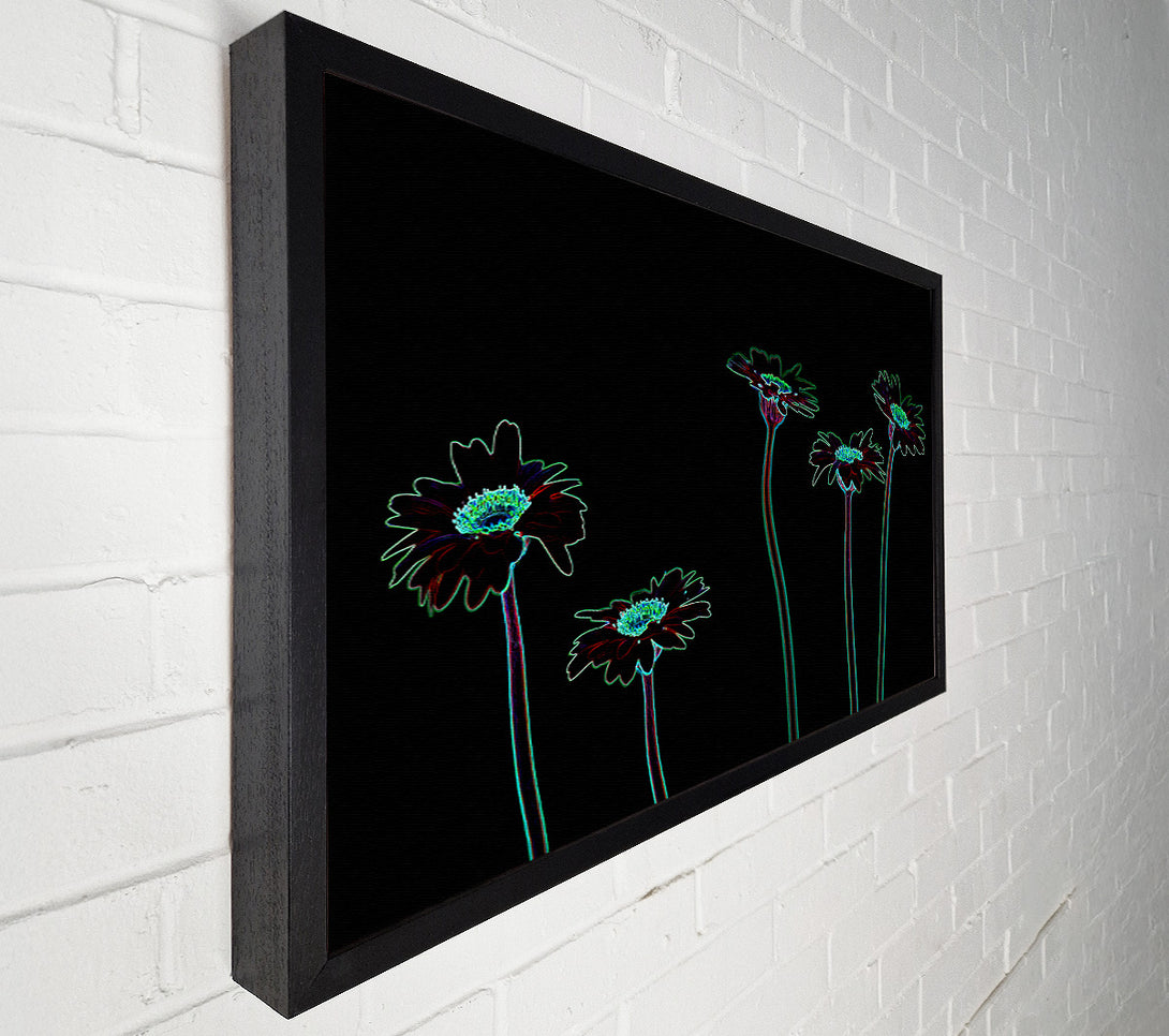  A Canvas Print of Abstarct Neon Floral 29 Canvas Wall Art