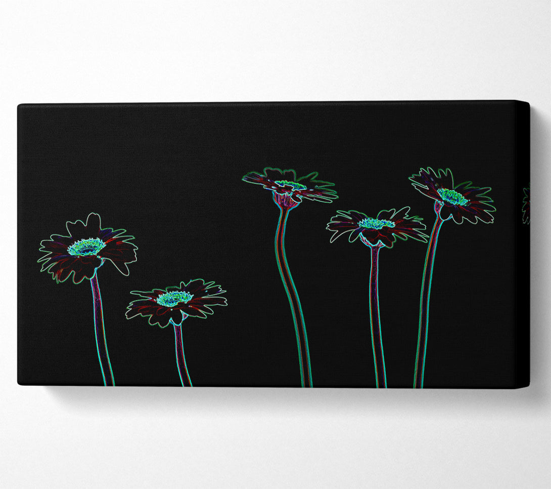  A Canvas Print of Abstarct Neon Floral 29 Canvas Wall Art