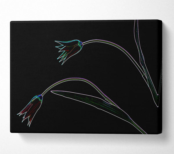  A Canvas Print of Abstarct Neon Floral 27 Canvas Print