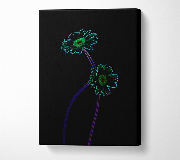  A Canvas Print of Abstarct Neon Floral 26 Canvas Print