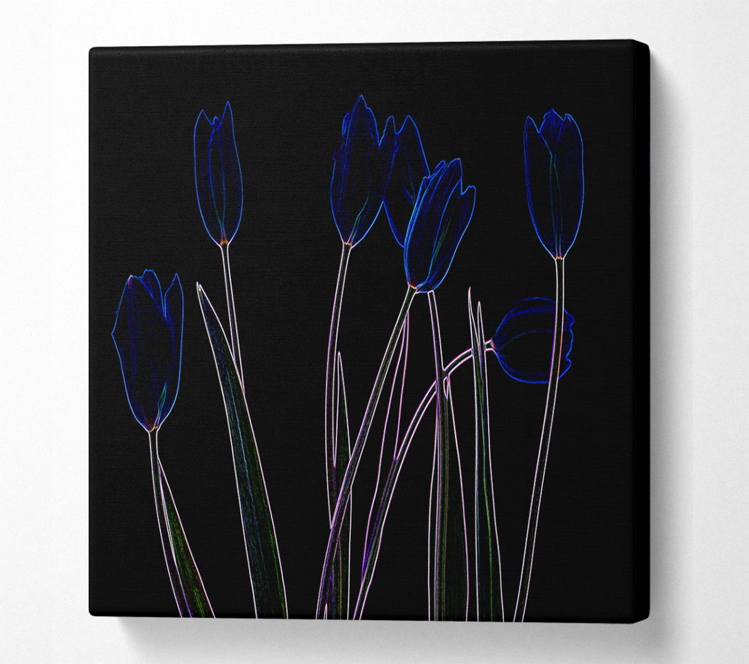  A Canvas Print of Abstarct Neon Floral 23 Canvas Art