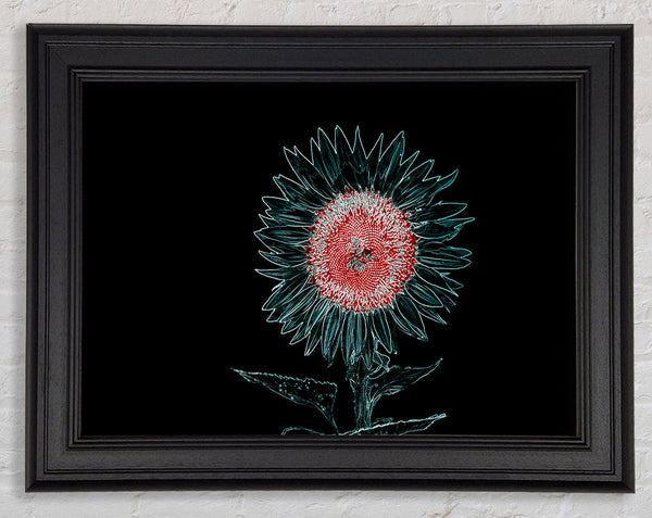 Abstract Neon Floral 20 Framed Print