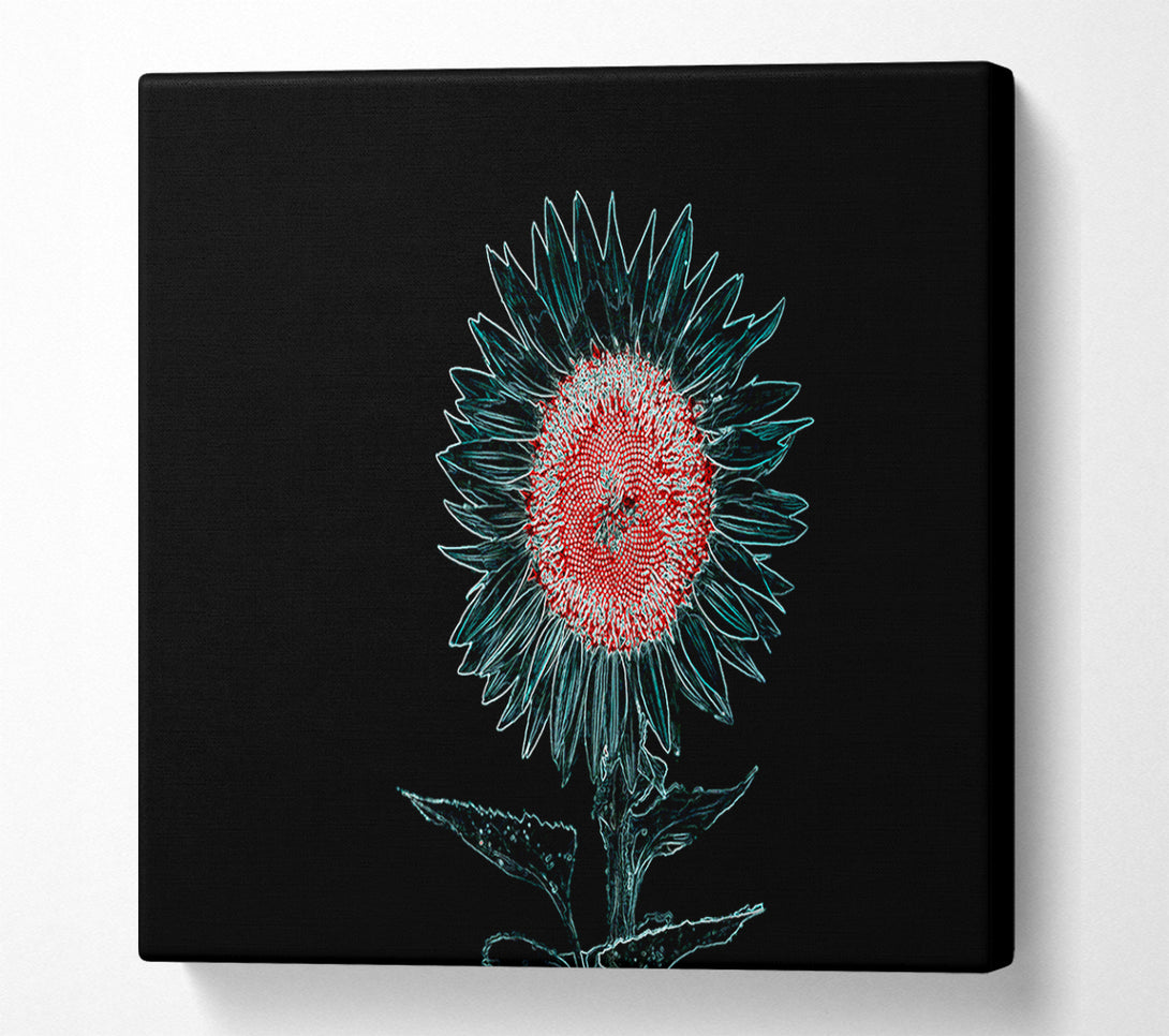  A Canvas Print of Abstarct Neon Floral 20 Canvas Print
