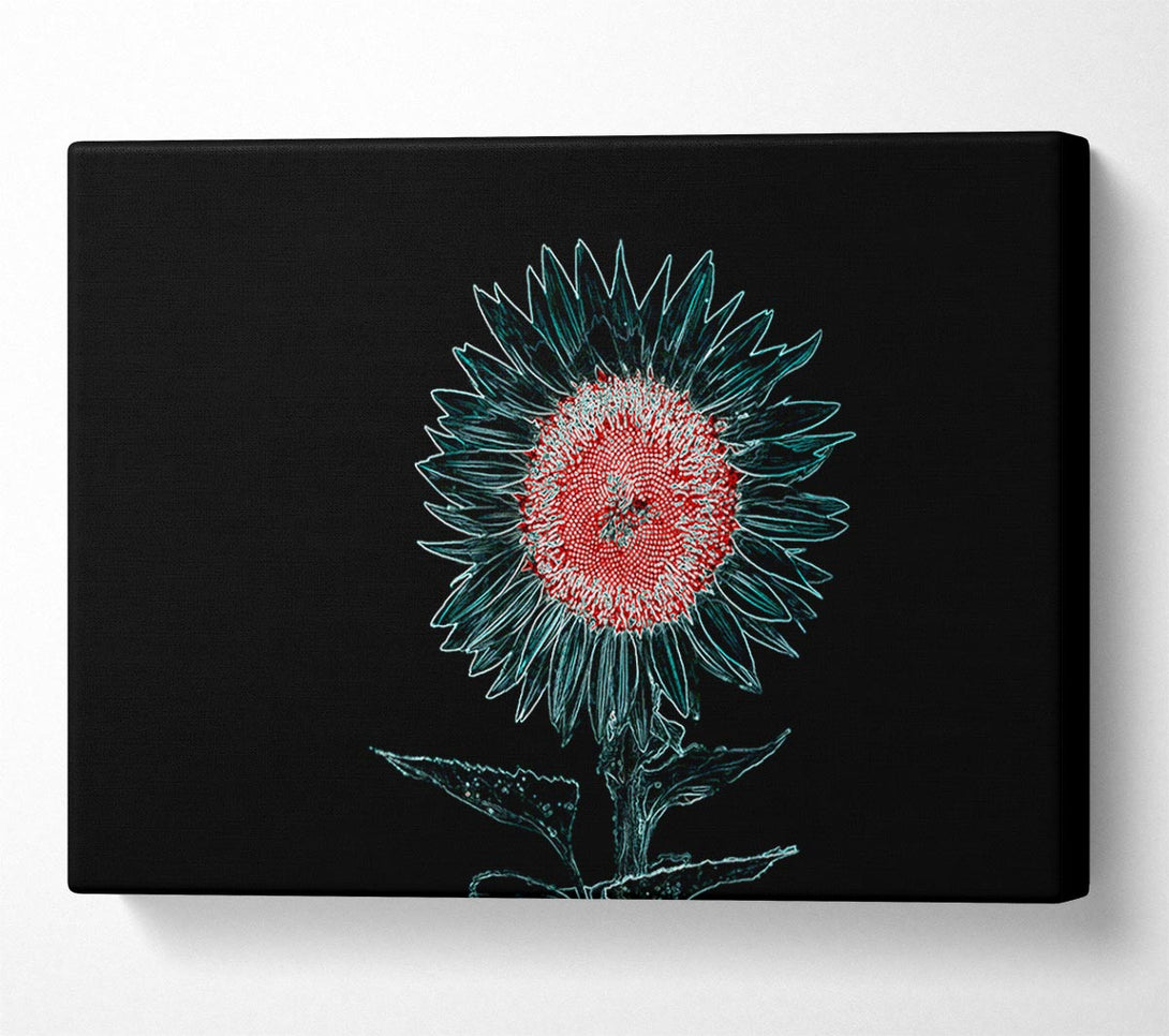 A Canvas Print of Abstarct Neon Floral 20 Canvas Print