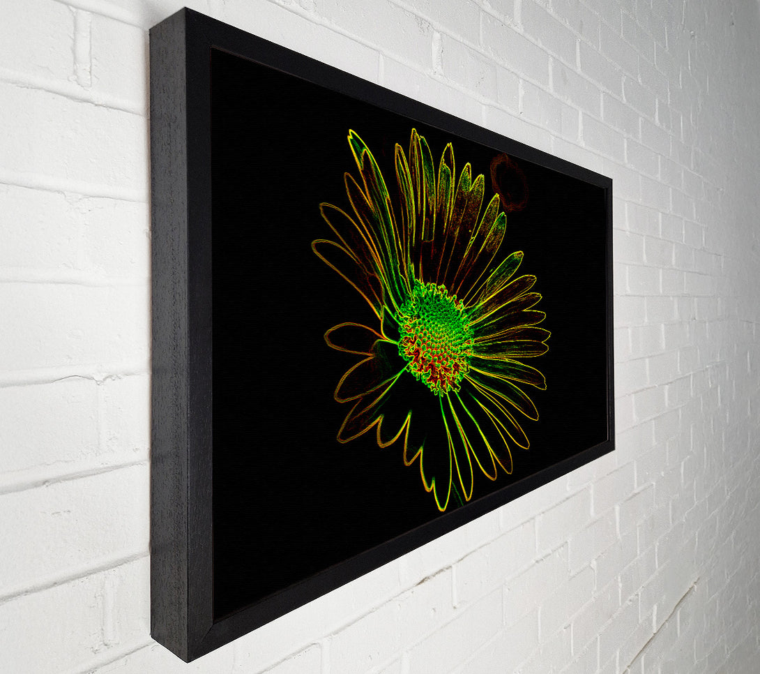  A Canvas Print of Abstarct Neon Floral 13 Canvas Print