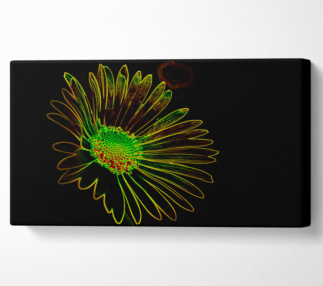  A Canvas Print of Abstarct Neon Floral 13 Canvas Print