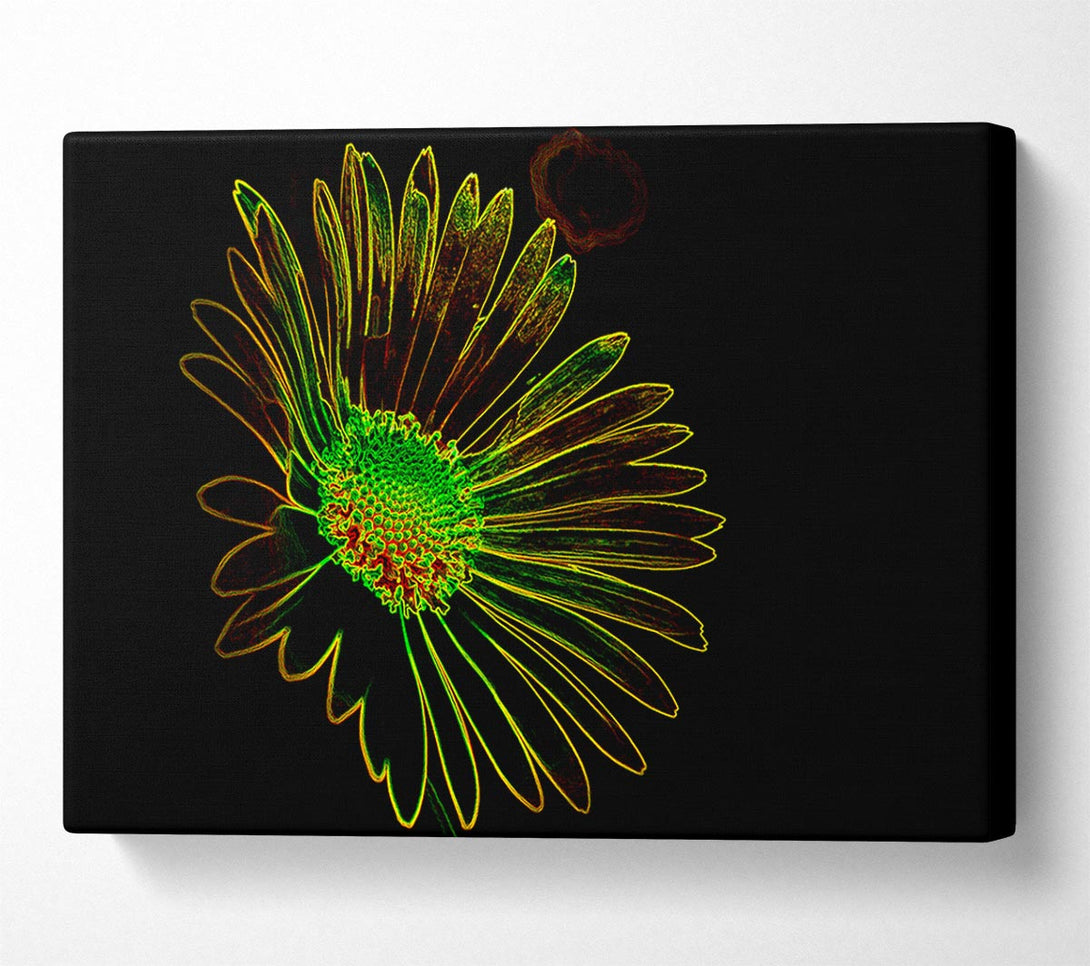  A Canvas Print of Abstarct Neon Floral 13 Canvas Print