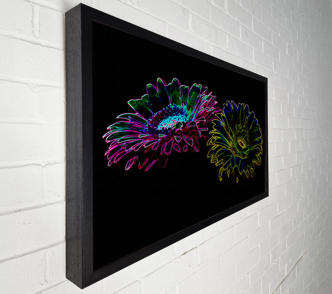  A Canvas Print of Abstarct Neon Floral 12 Canvas Art