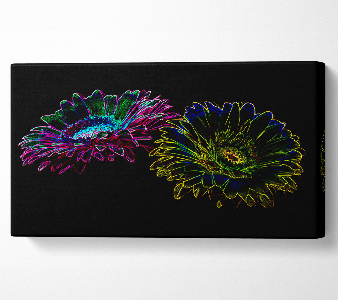  A Canvas Print of Abstarct Neon Floral 12 Canvas Art