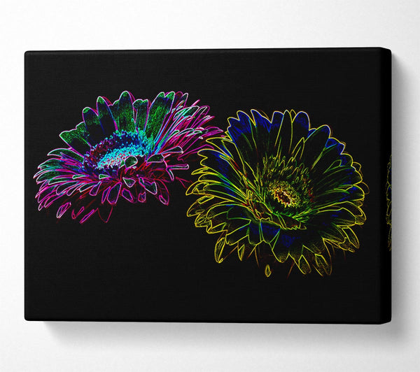  A Canvas Print of Abstarct Neon Floral 12 Canvas Art