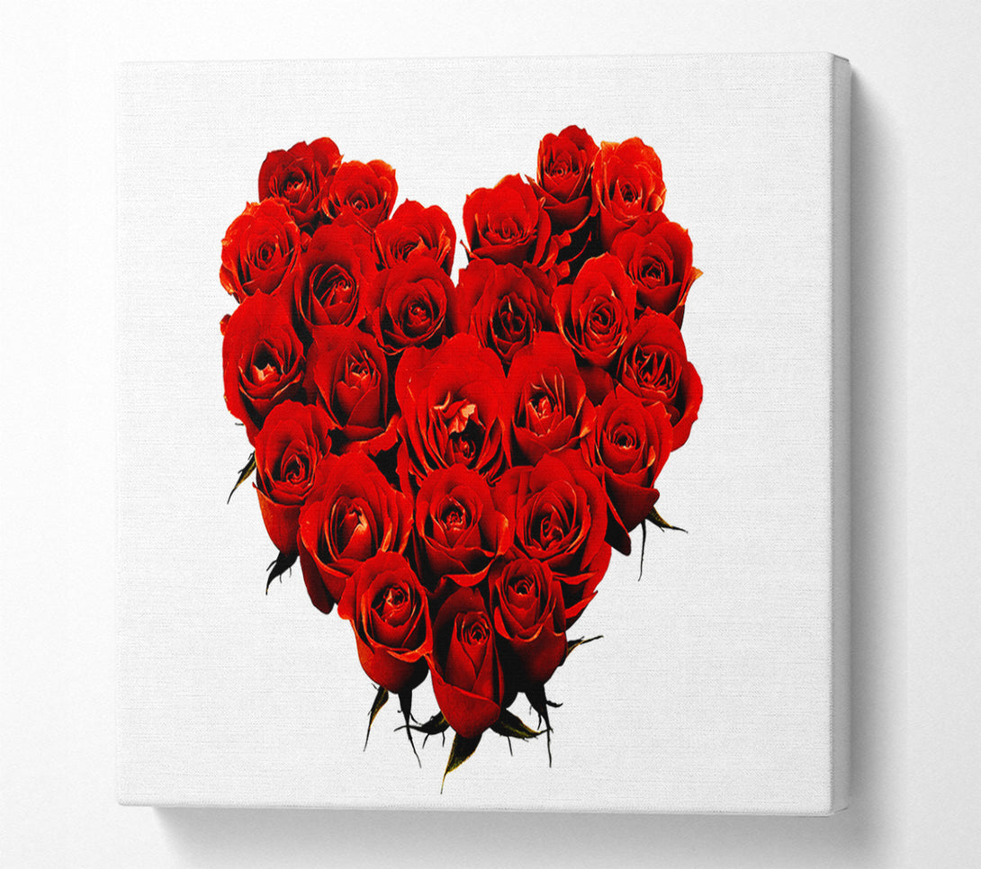  A Canvas Print of Heart Shaped Canvas Print