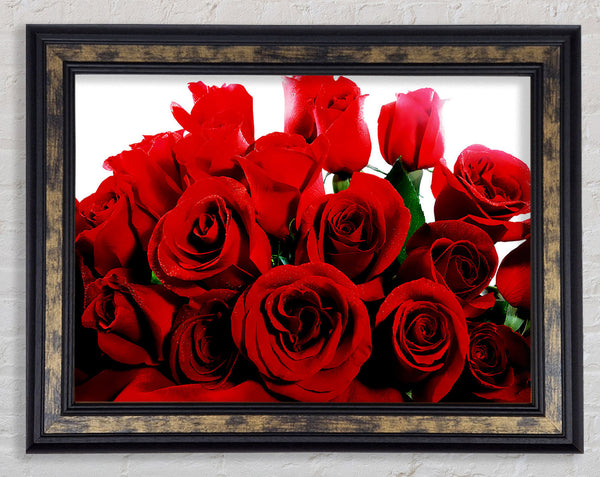 Bouquet Of Red Roses Framed Print