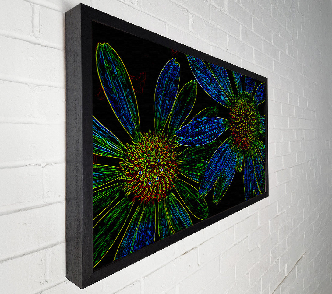  A Canvas Print of Abstarct Neon Floral 18 Canvas Art
