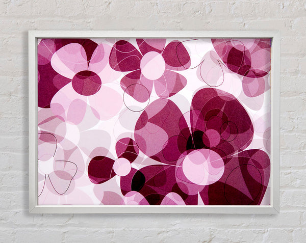 Mauve Pink Daisies Framed Print
