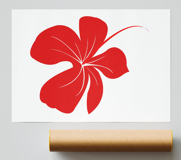 Red Bloom Print