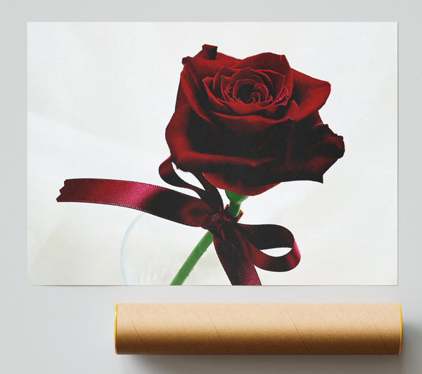 Deep Red Rose Poster