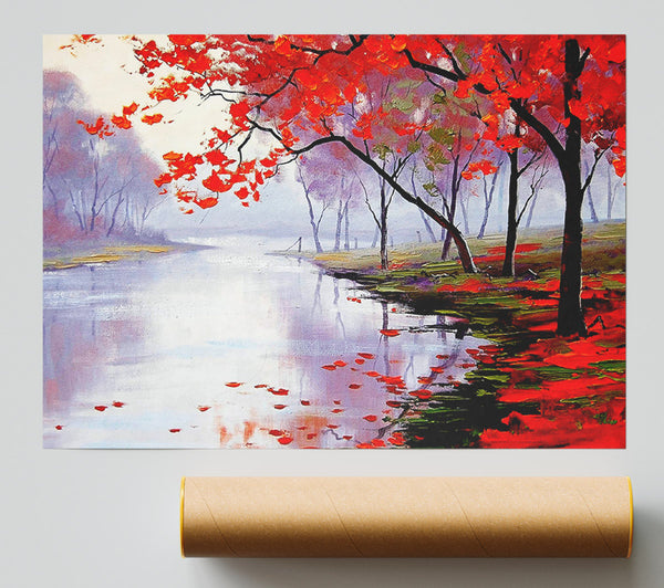 Autumn Lake Poster