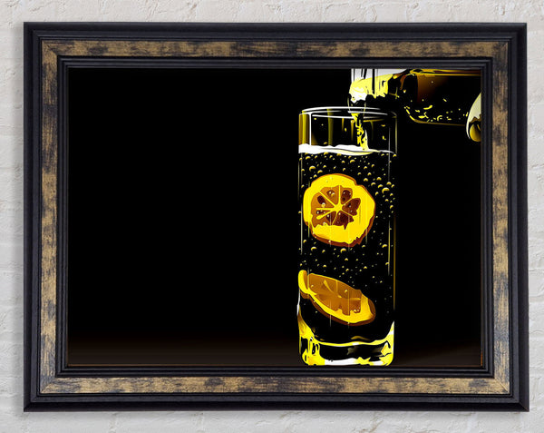 Water With Lemon Framed Print