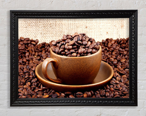 Coffee Cup Art Framed Print