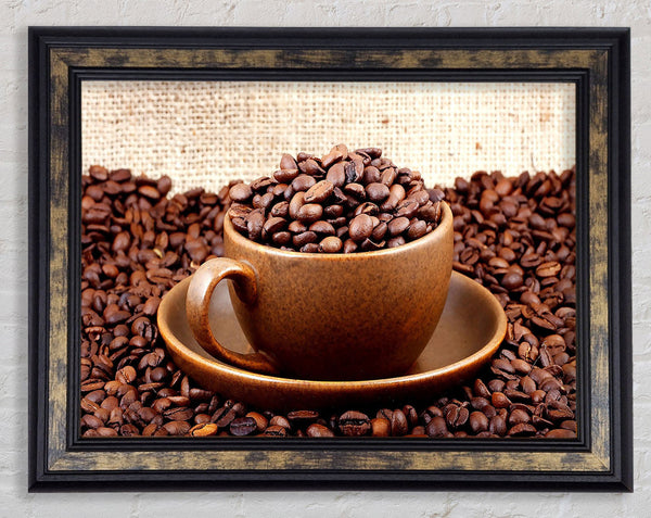 Coffee Cup Art Framed Print