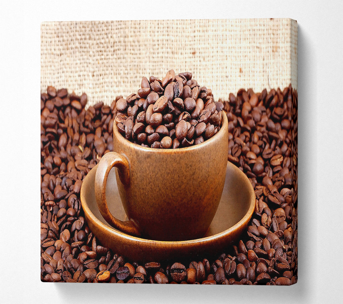  A Canvas Print of Coffee Cup Art Canvas Print