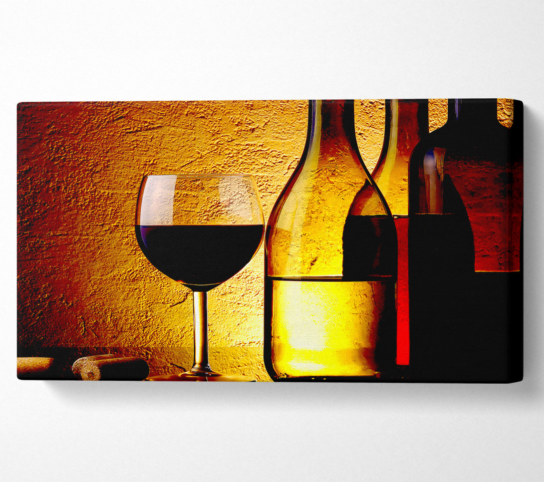  A Canvas Print of Wine Bottles And Glasses Canvas Art