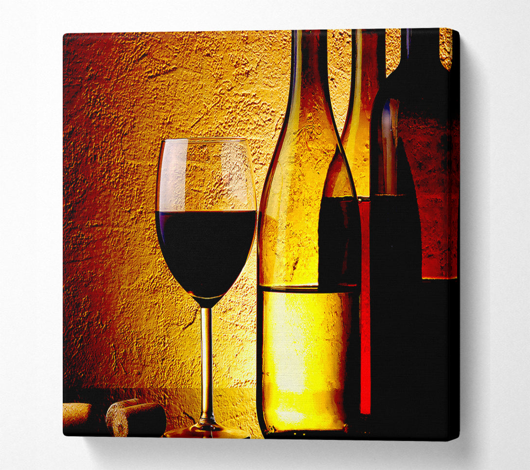  A Canvas Print of Wine Bottles And Glasses Canvas Art