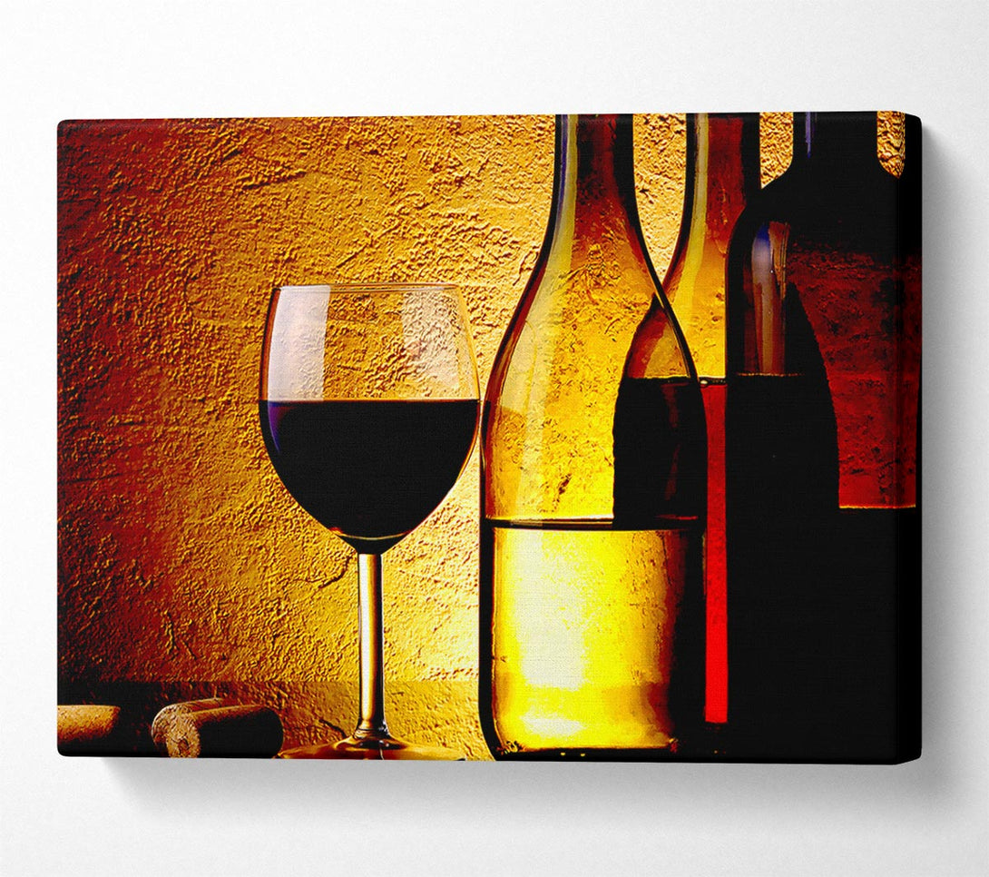  A Canvas Print of Wine Bottles And Glasses Canvas Art