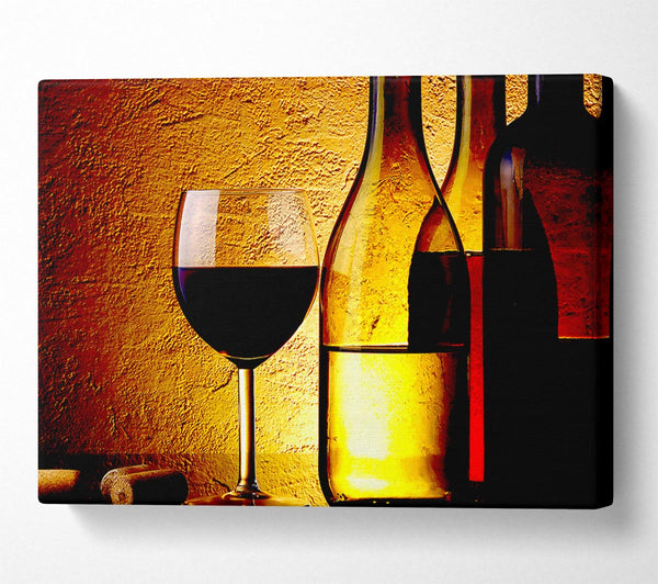  A Canvas Print of Wine Bottles And Glasses Canvas Art