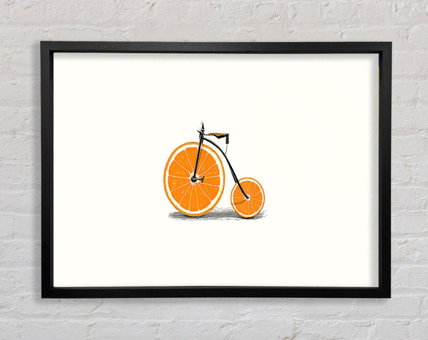 Orange Bicycle Framed Print