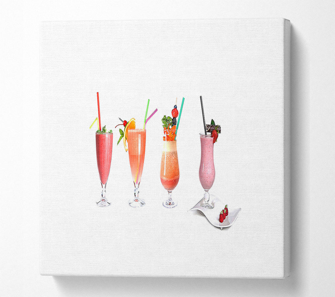  A Canvas Print of Summer Cocktails Canvas Print