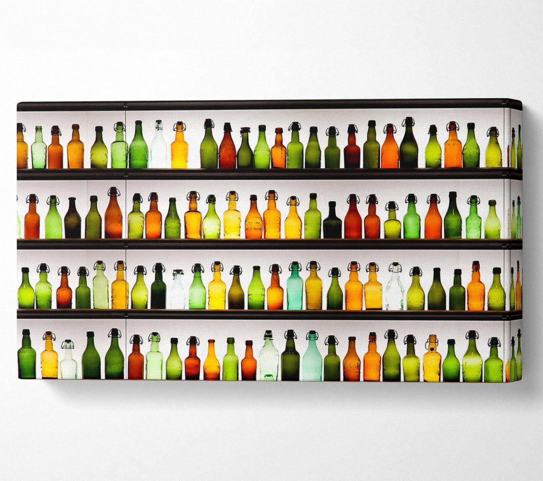  A Canvas Print of Colorful Bottles Canvas Print
