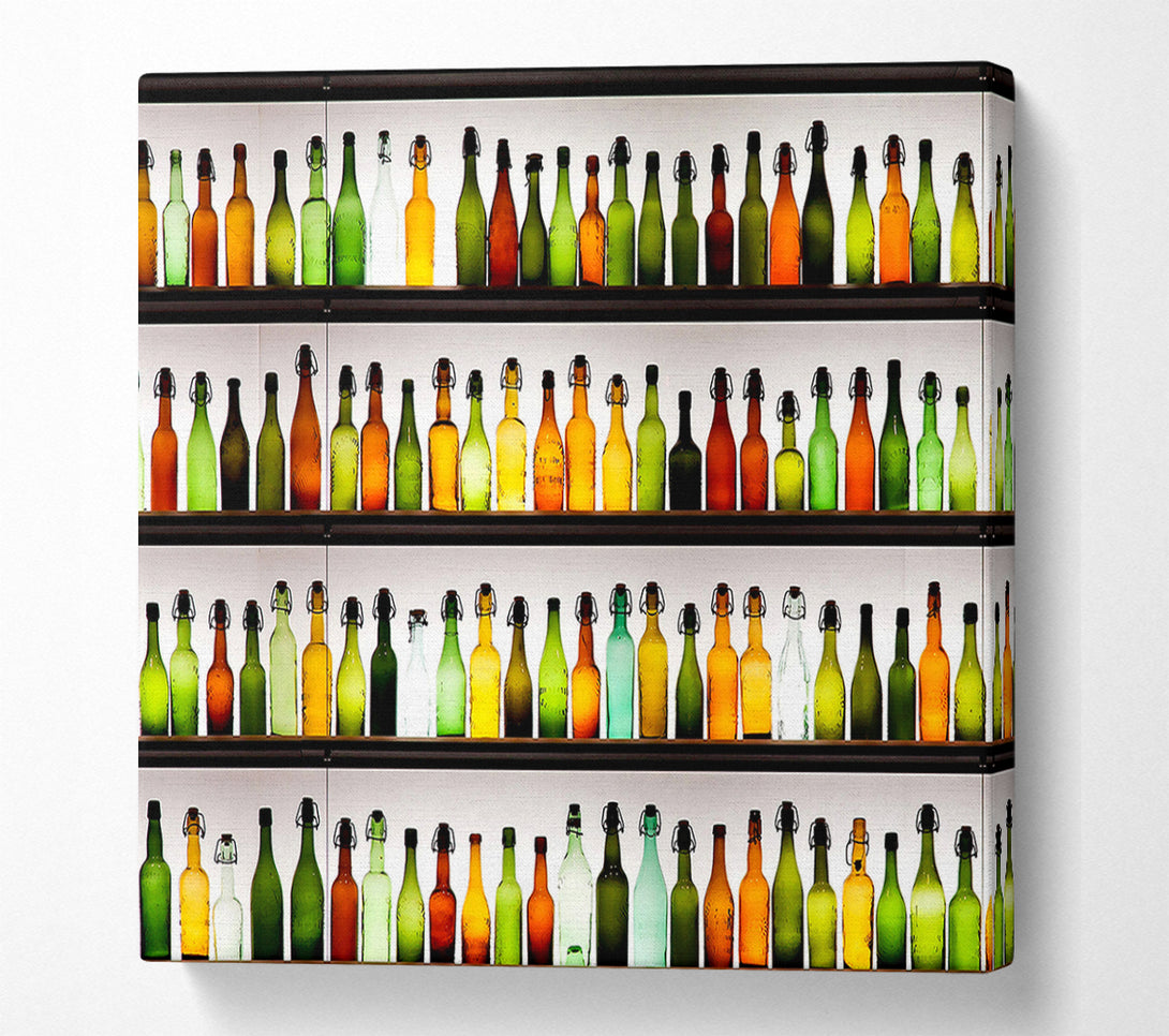  A Canvas Print of Colorful Bottles Canvas Print
