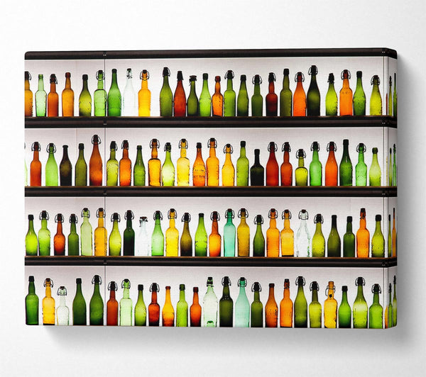  A Canvas Print of Colorful Bottles Canvas Print
