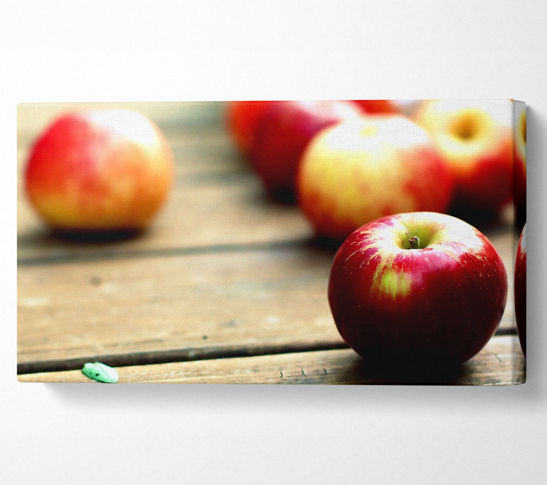  A Canvas Print of Red Apples Close Up Canvas Art
