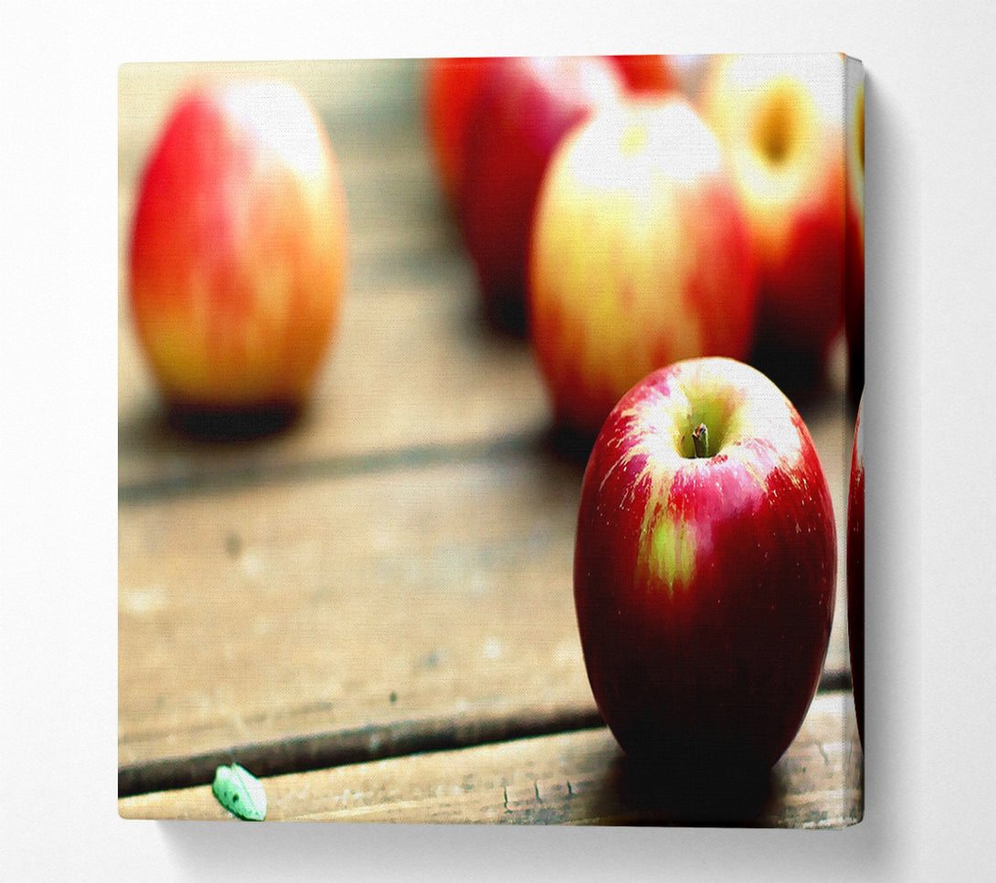  A Canvas Print of Red Apples Close Up Canvas Art
