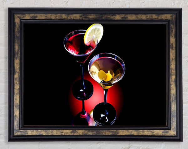 Two Cocktails Framed Print