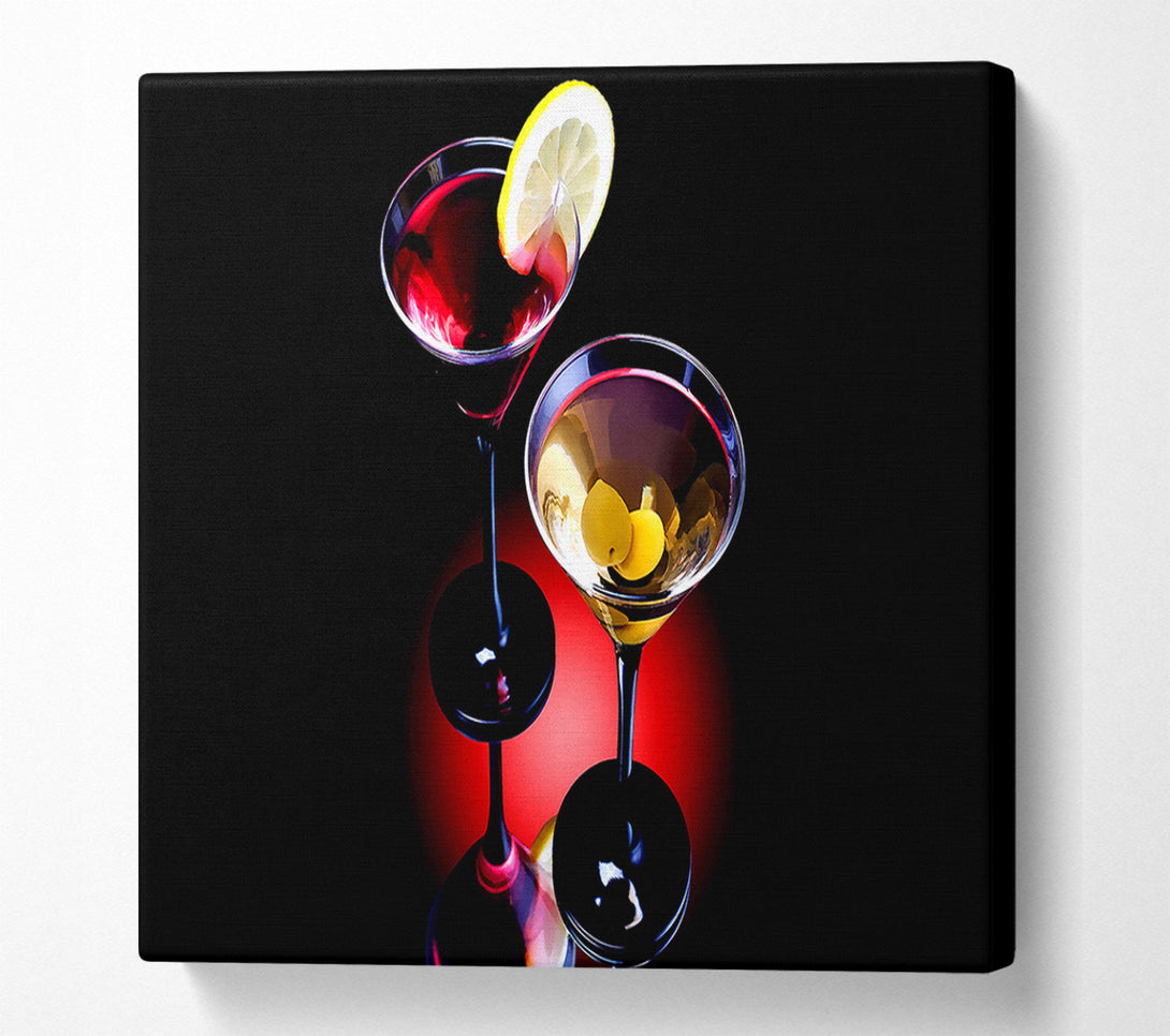  A Canvas Print of Two Cocktails Canvas Print