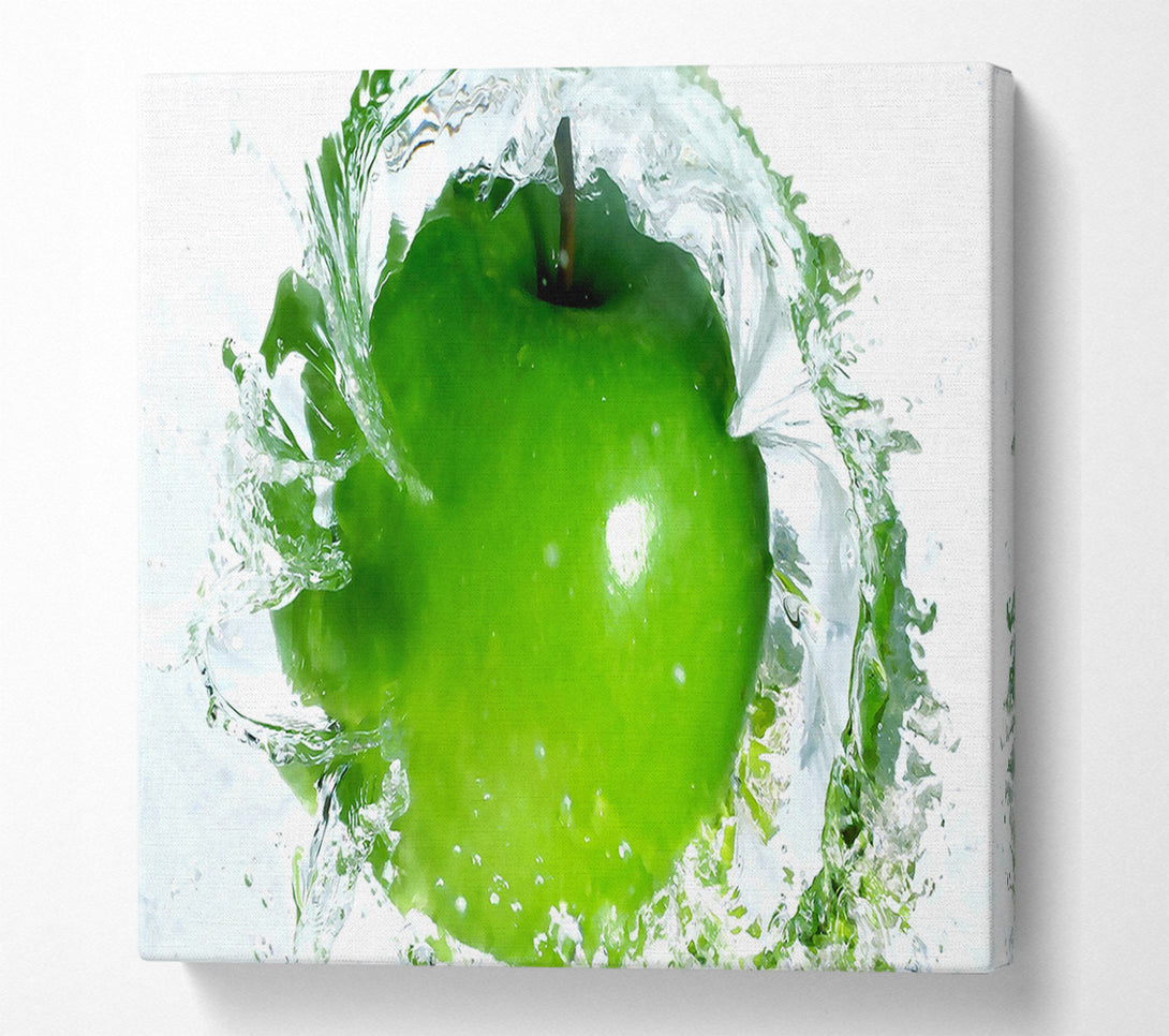  A Canvas Print of Apple Water Splash Canvas Art