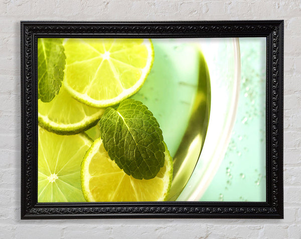 Lemon And Mint Framed Print