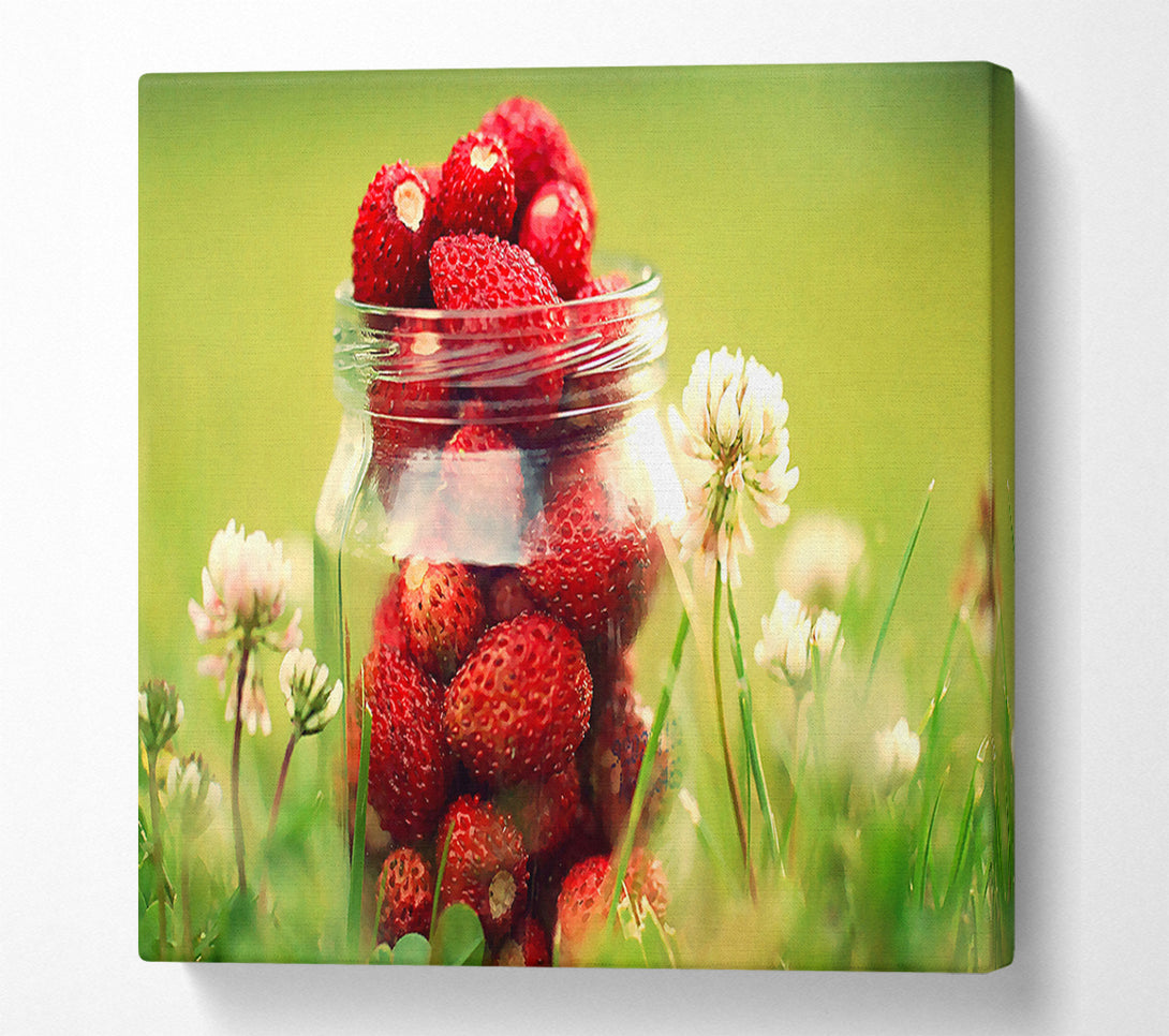  A Canvas Print of Strawberry Jar Canvas Print