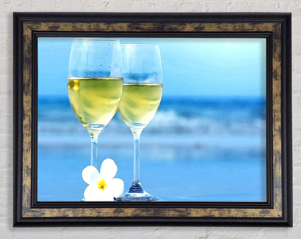 White Wine Glasses Framed Print