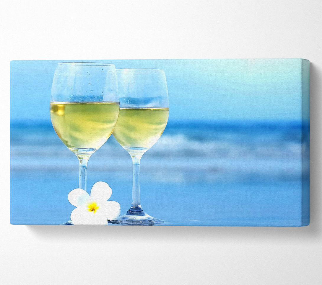  A Canvas Print of White Wine Glasses Canvas Art