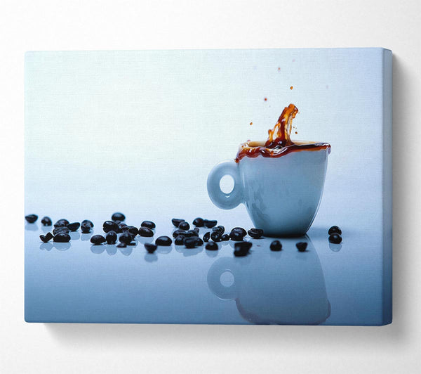  A Canvas Print of Coffee Bean Splash Canvas Wall Art